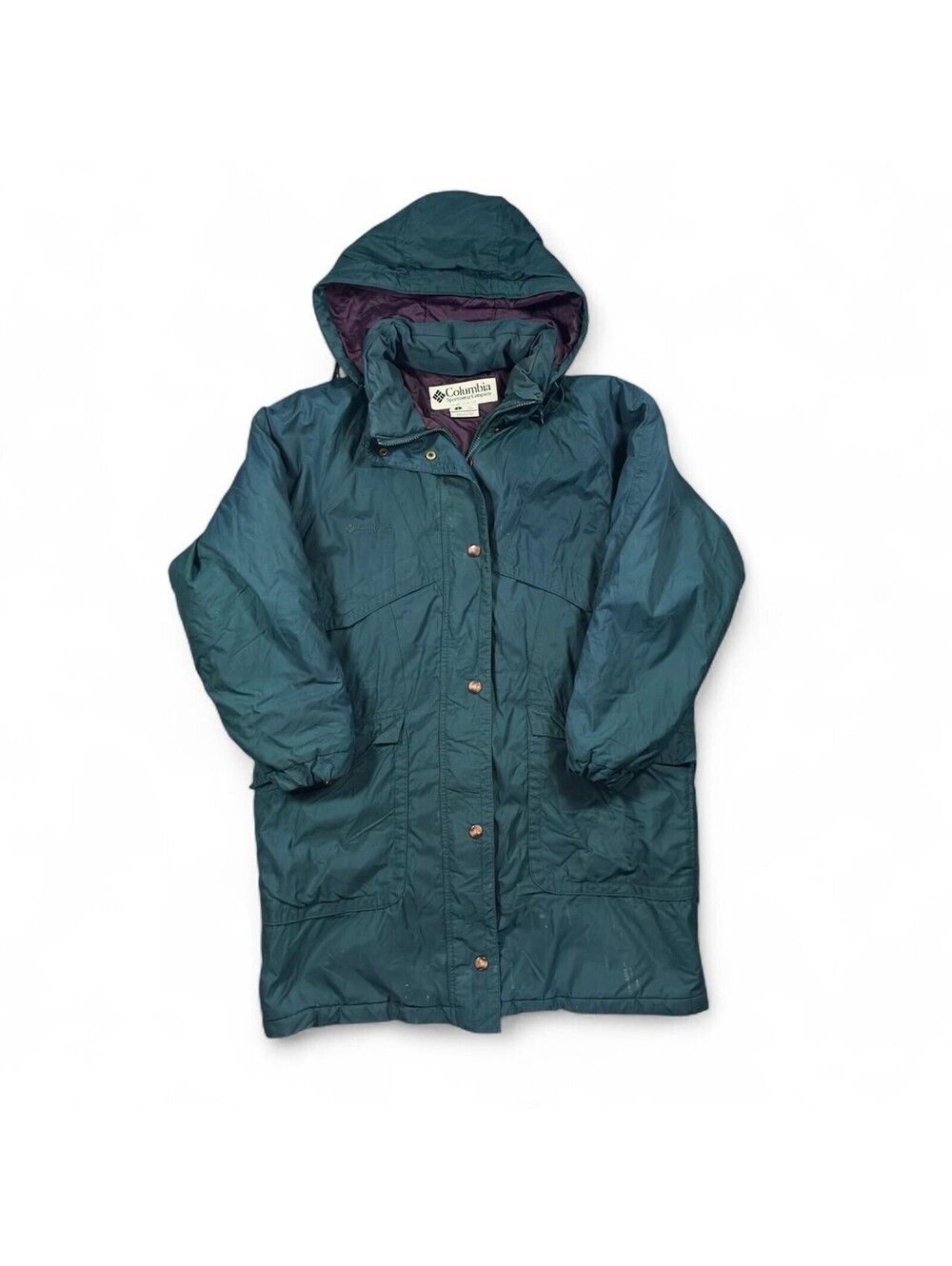 Vintage Columbia Parka Womens Large Green Outdoor Jacket